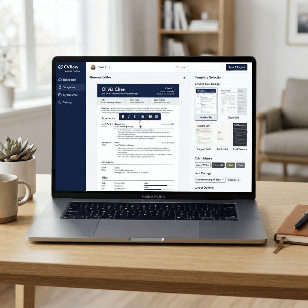 Live preview of Velora AI resume builder product